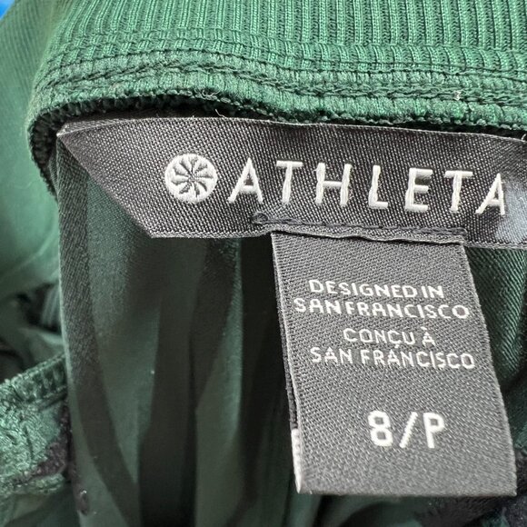 Athleta Brooklyn Mid Rise Ankle Pant Green Lightweight Stretch Fabric Size 8 - Picture 8 of 9